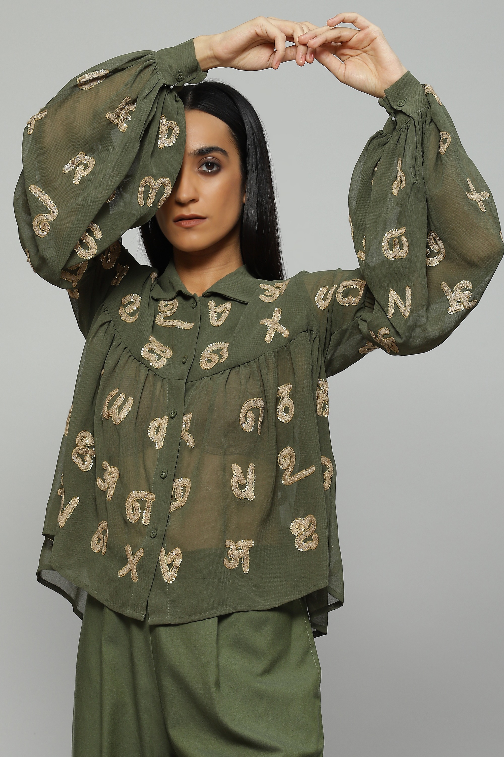 Embroidered And Sequinned Top