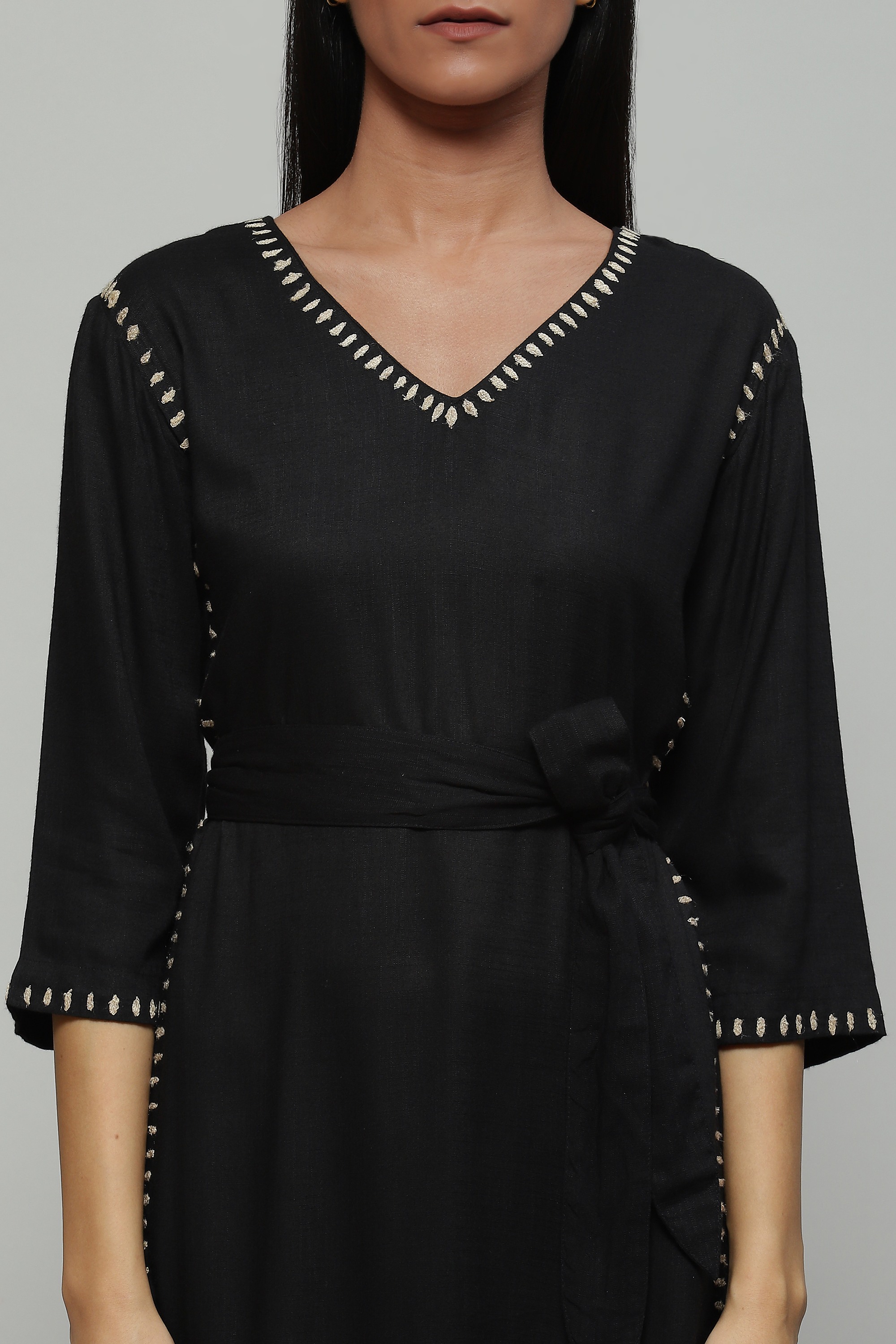 Tussar Silk Embroidered Kurta