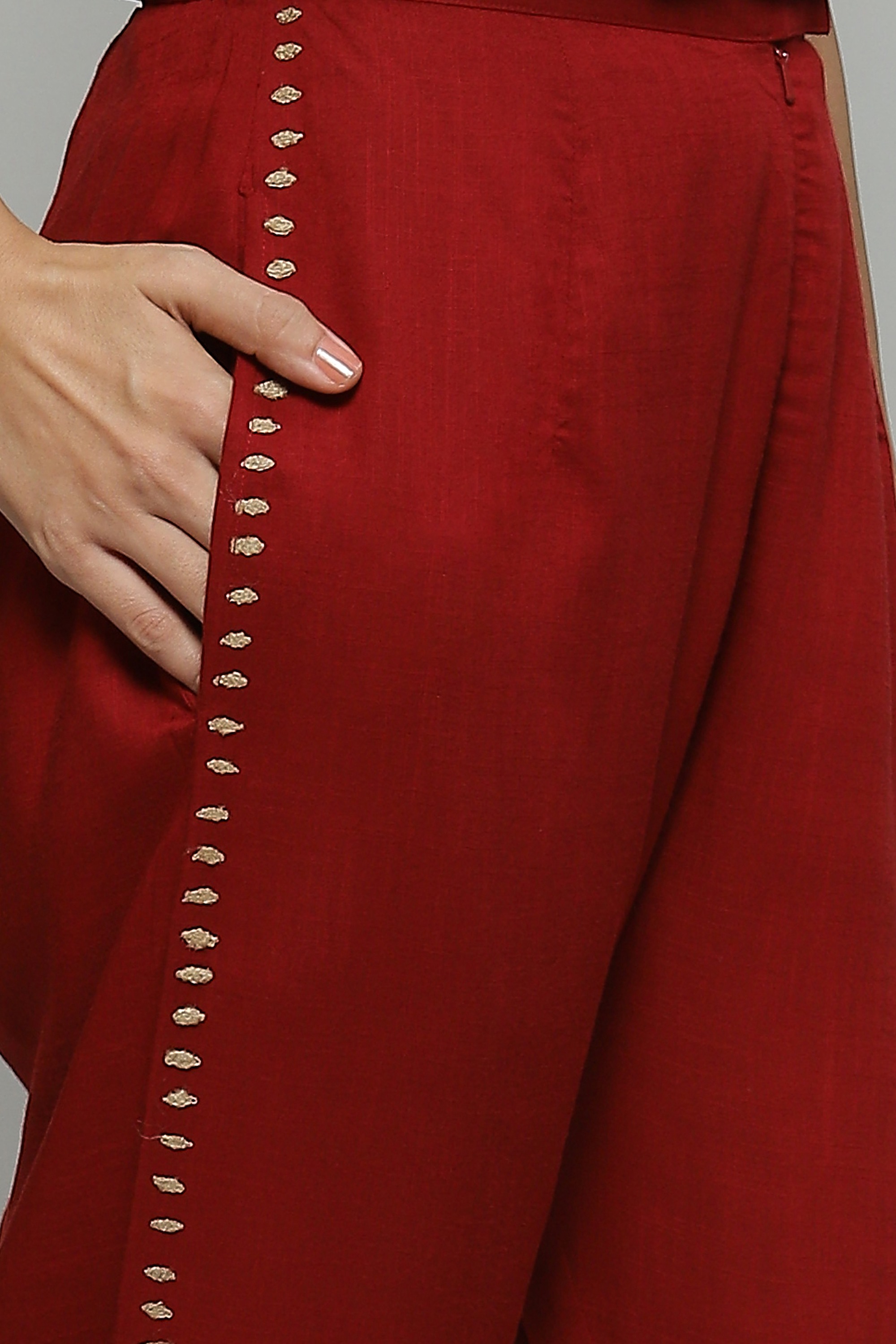 Tussar Silk Embroidered Pant