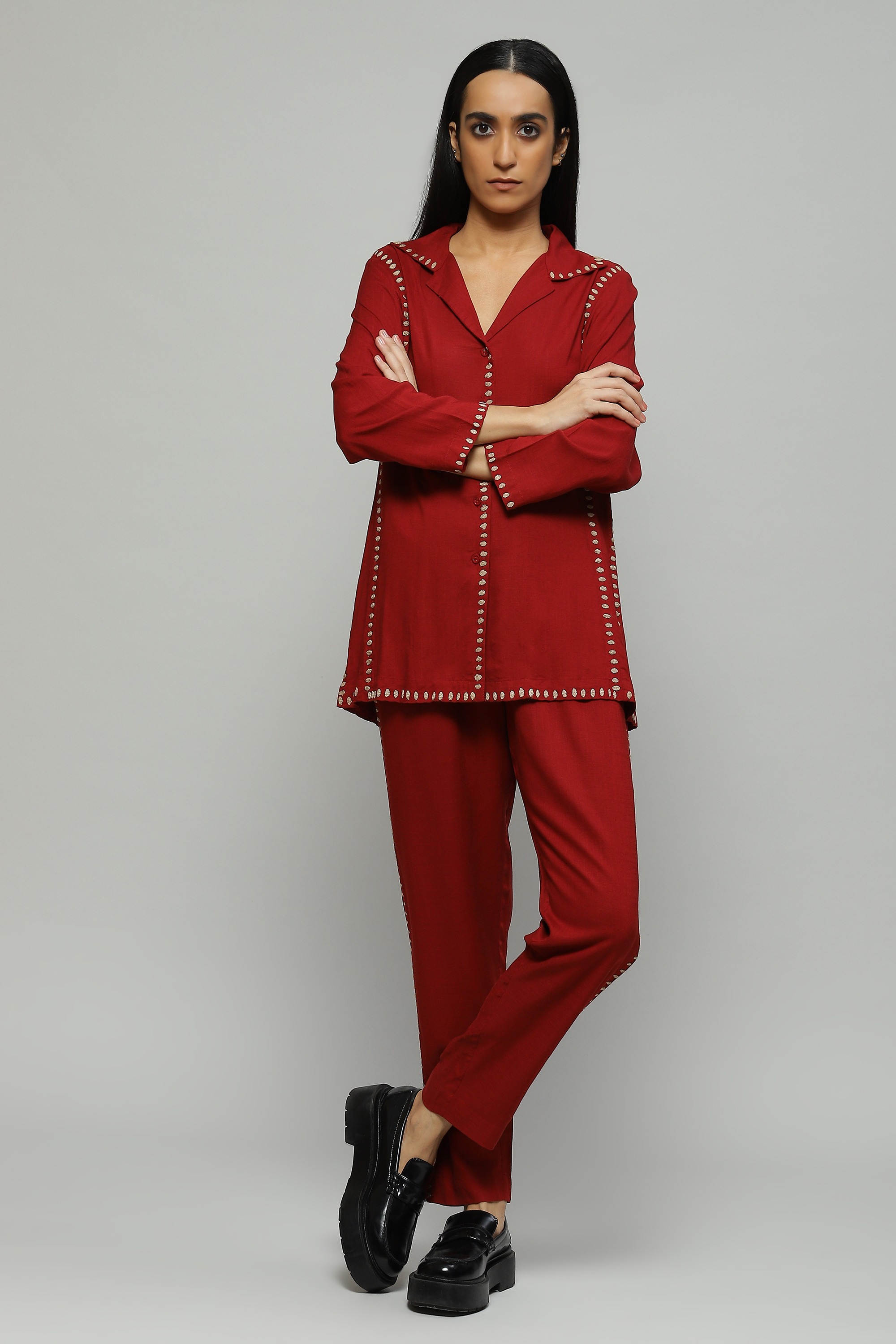 Tussar Silk Embroidered Pant