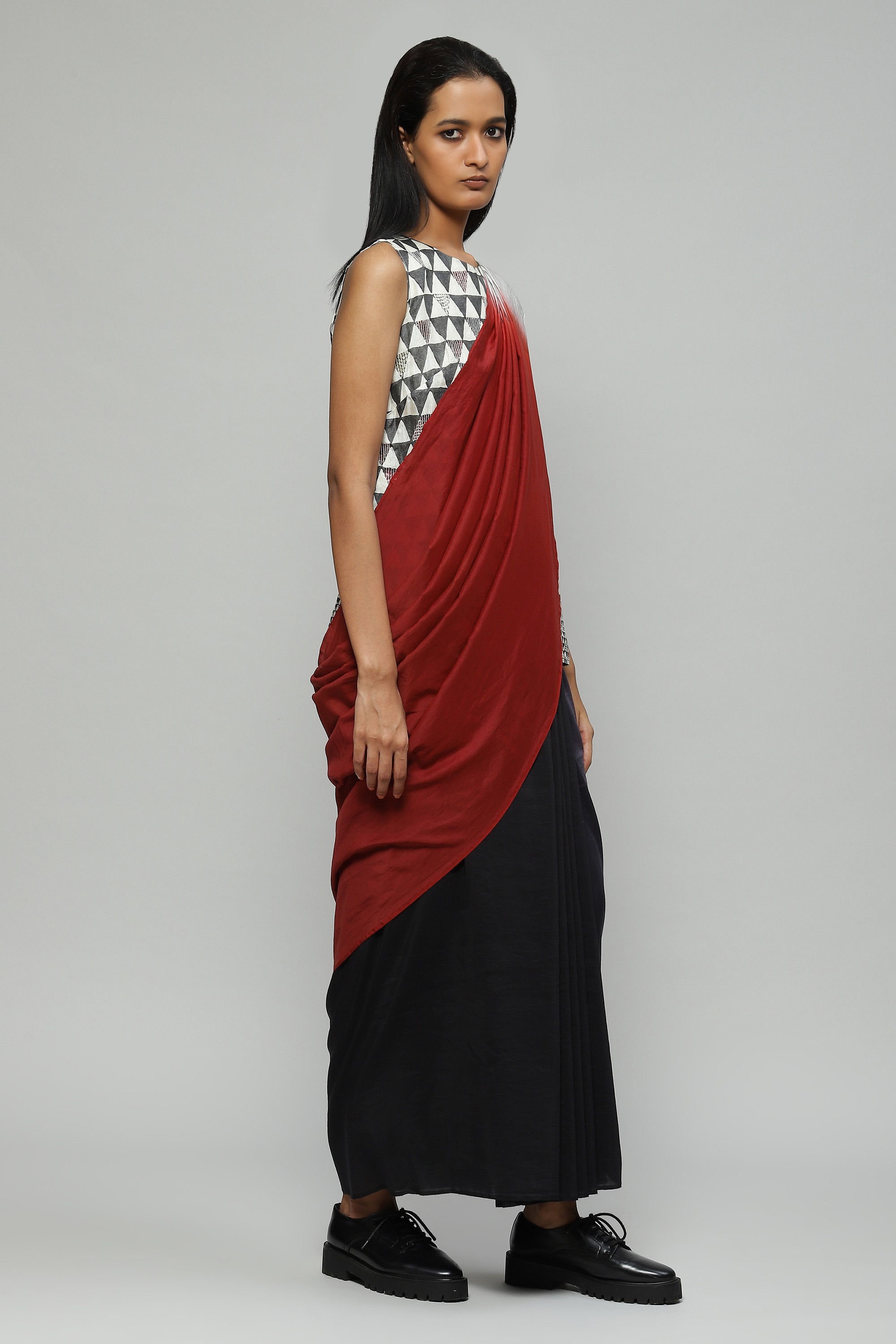 Block Printed Silk Cotton Saree