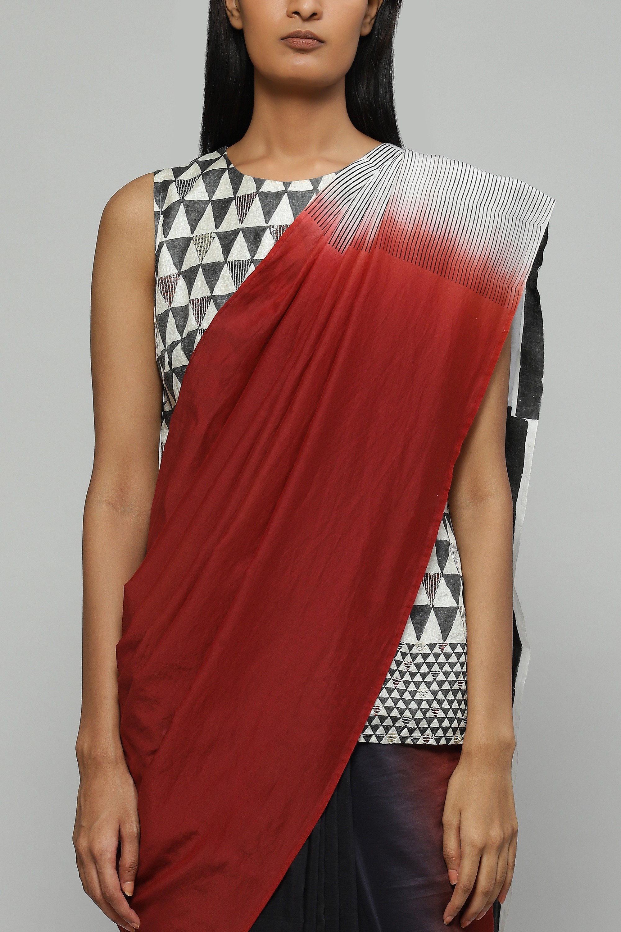 Block Printed Silk Cotton Saree