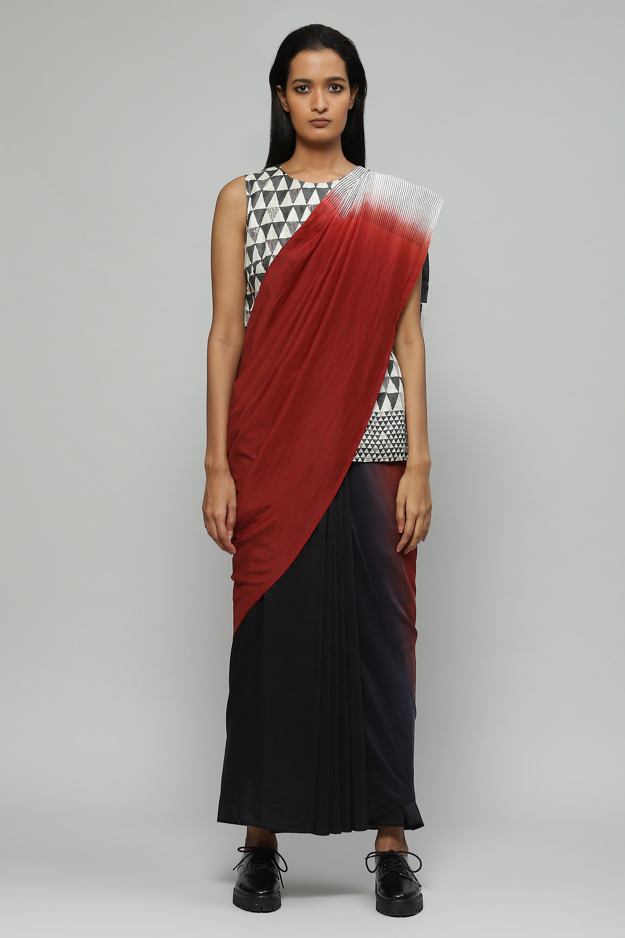 Block Printed Silk Cotton Saree