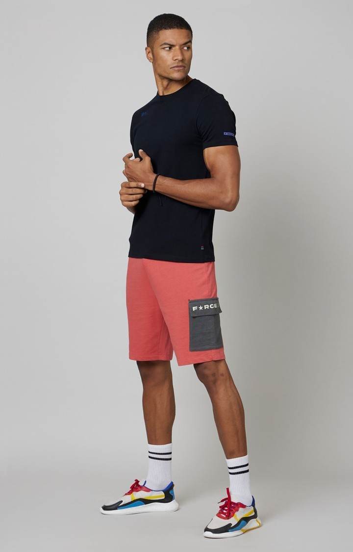 Red best sale cotton shorts