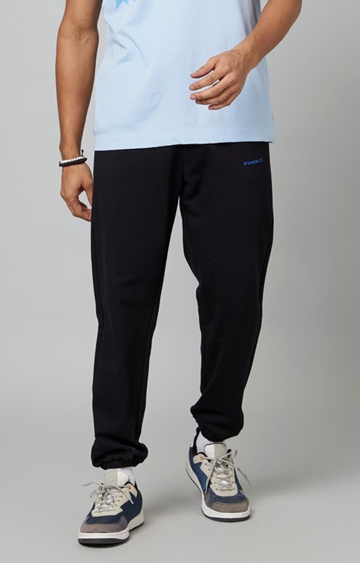 FORCE IX | Men's Black Cotton Activewear Jogger