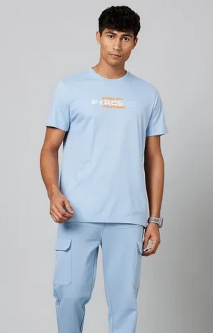 FORCE IX | Men's Soft Chambray Cotton Solid T-Shirt