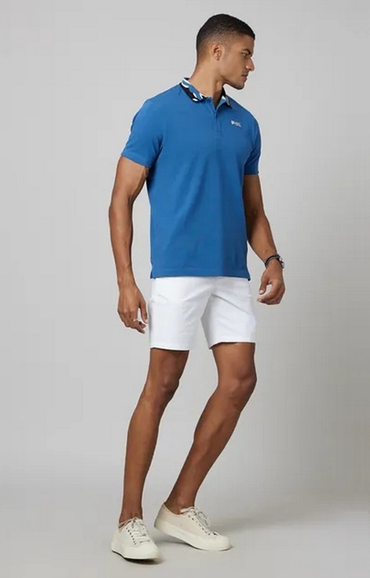 Men's White Cotton Shorts