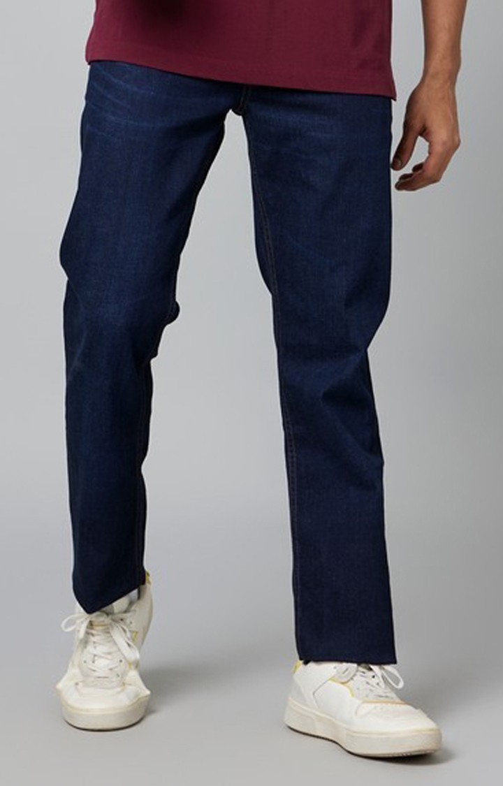 FORCE IX | Men's Dark Blue Cotton Regular Jeans