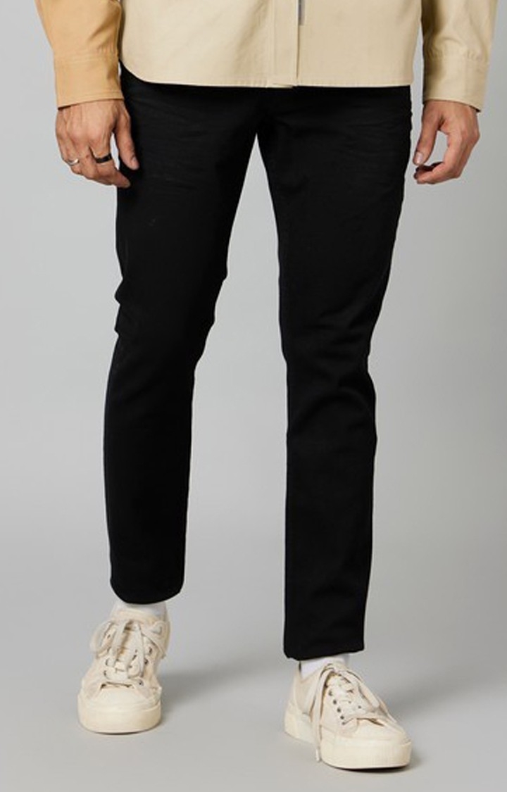 FORCE IX | Men's Black Cotton Regular Jeans