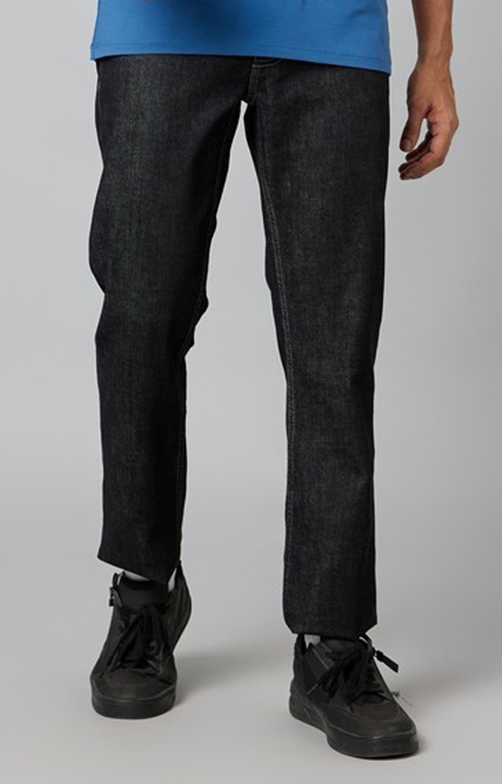 FORCE IX | Men's Black Cotton Regular Jeans