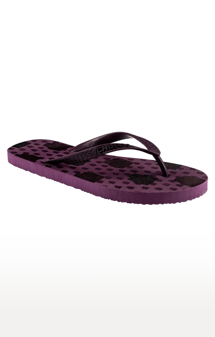 Men's Purple Indian Impressions Face-Off Natural Rubber Slippers