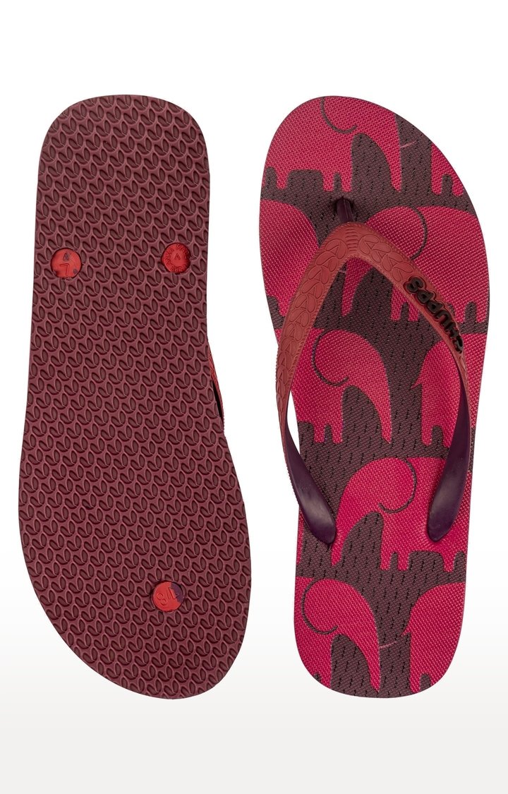 Men's Red Indian Impressions Haathi Natural Rubber Slippers