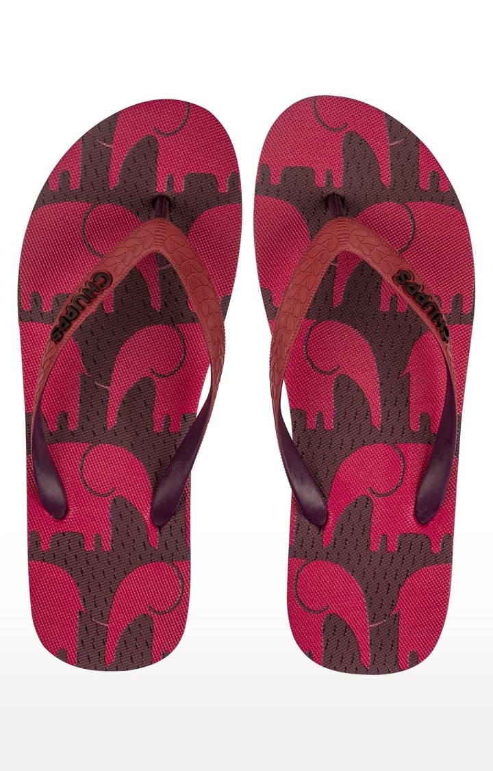 Men's Red Indian Impressions Haathi Natural Rubber Slippers