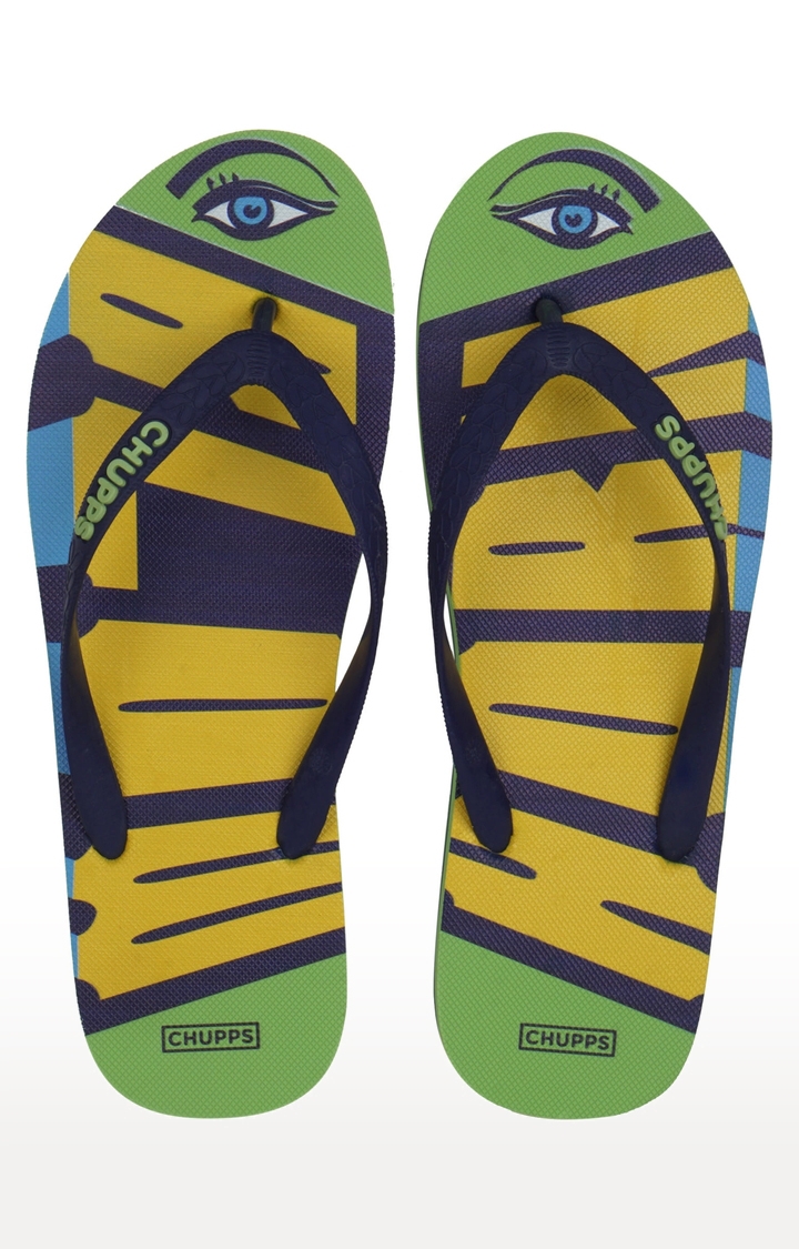 Men's Multicolor Hork Ok Please Natural Rubber Slippers