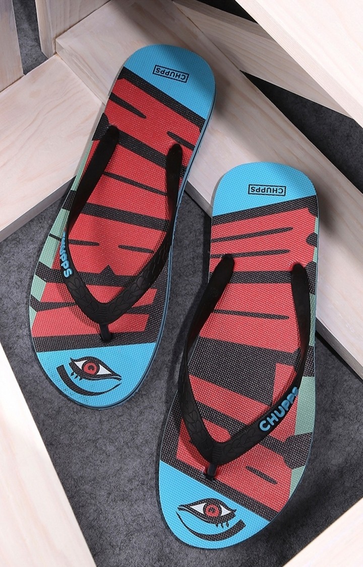 Men's Multicolor Hork Ok Please Natural Rubber Slippers