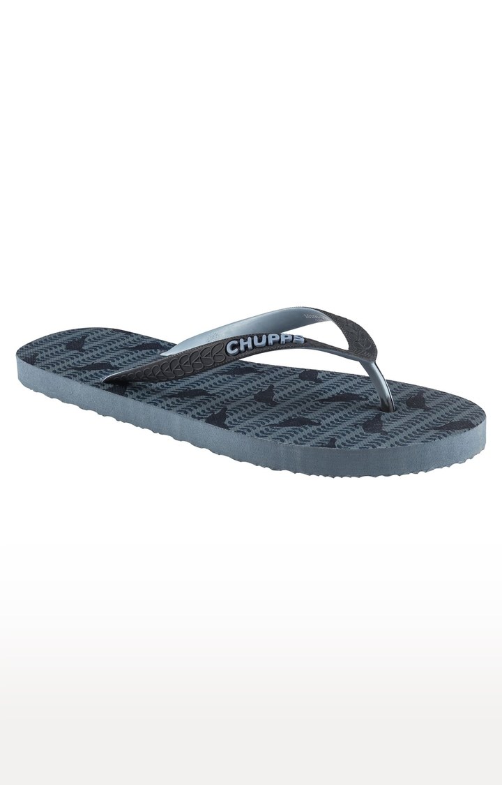 Men's Blue Indian Impressions Kabootar Natural Rubber Slippers