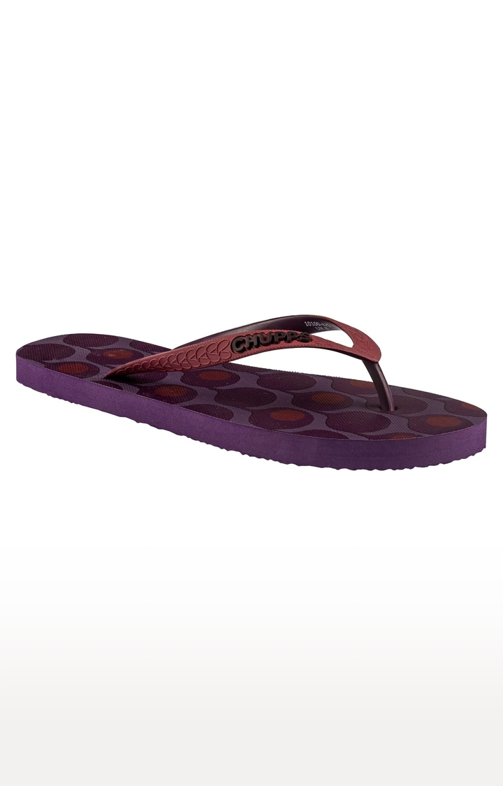 Men's Purple & Red Indian Impressions Onion Natural Rubber Slippers