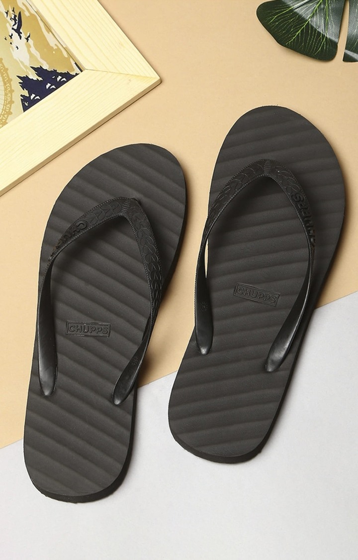 Black hotsell rubber slippers