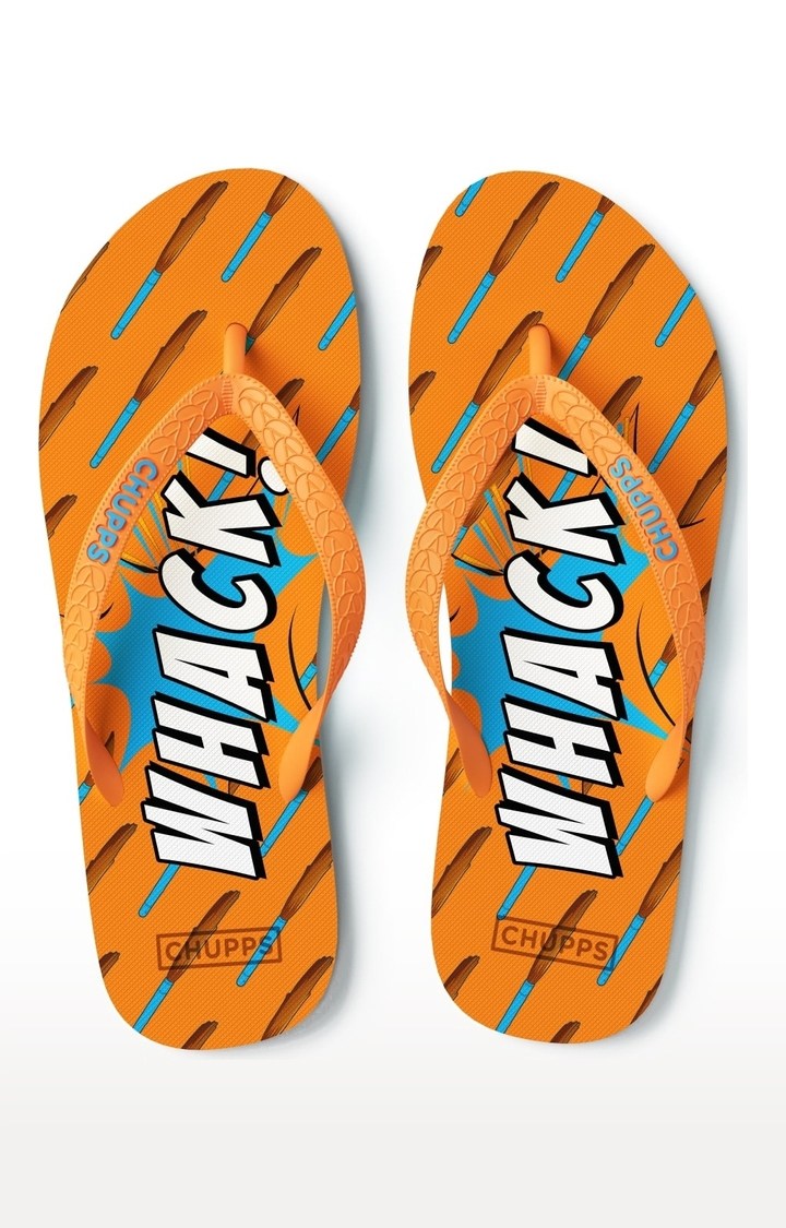 Men's Orange Mummy Ka Pyaar Natural Rubber Slippers