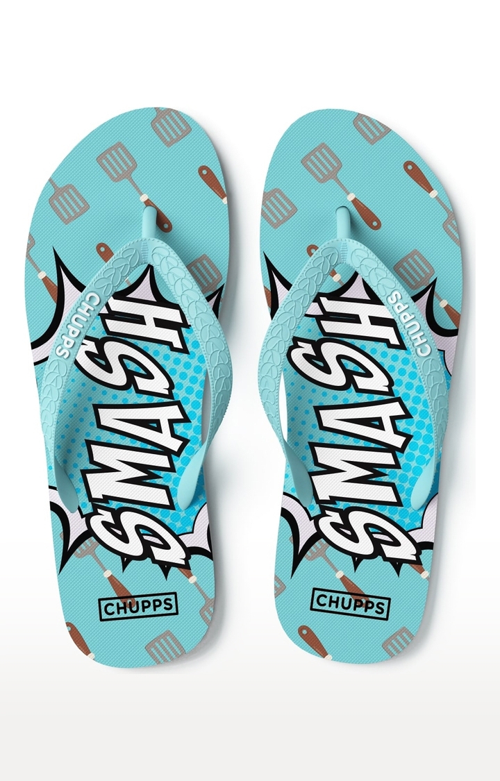 Men's Blue Mummy Ka Pyaar Natural Rubber Slippers