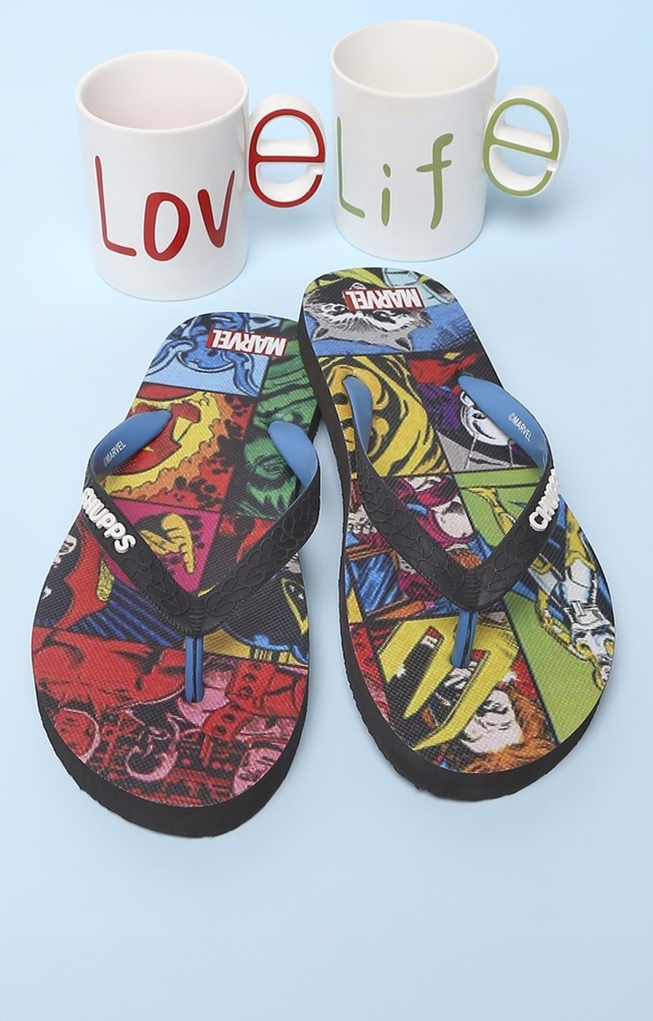 Men's Multicolor Marvel Vintage Natural Rubber Slippers