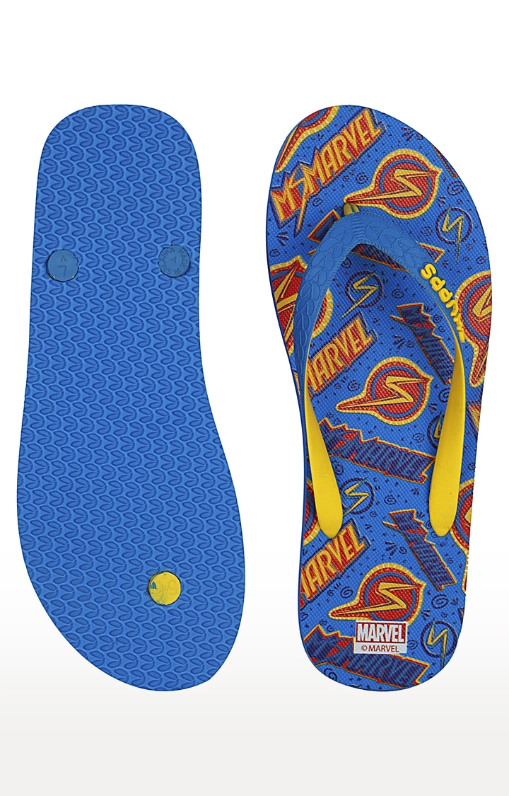 Chupps | Women's Blue Ms Marvel Natural Rubber Slippers 3