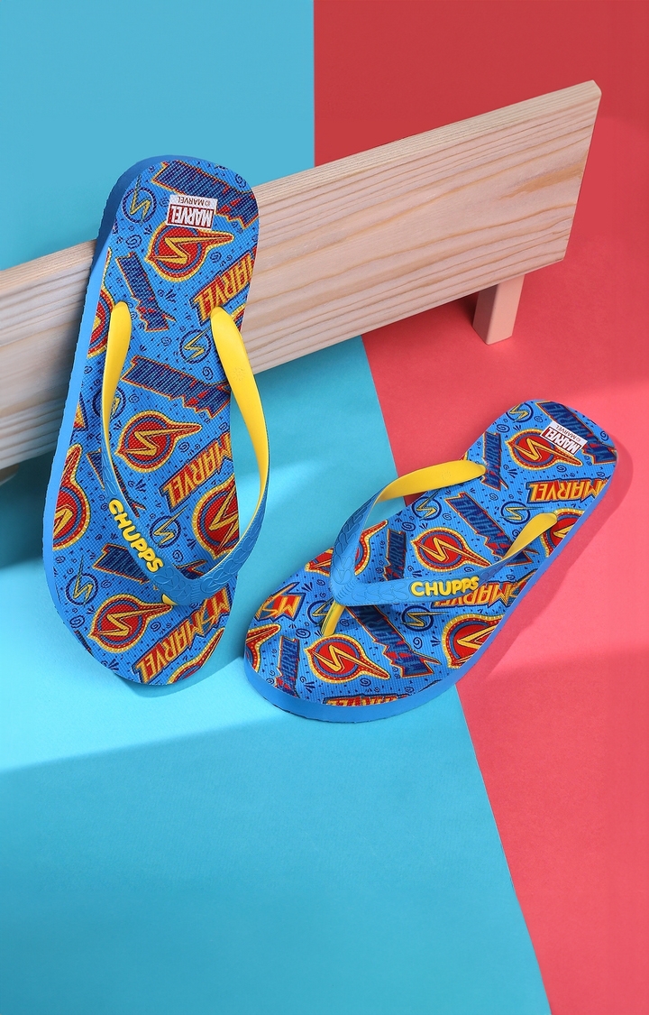 Chupps | Women's Blue Ms Marvel Natural Rubber Slippers 0