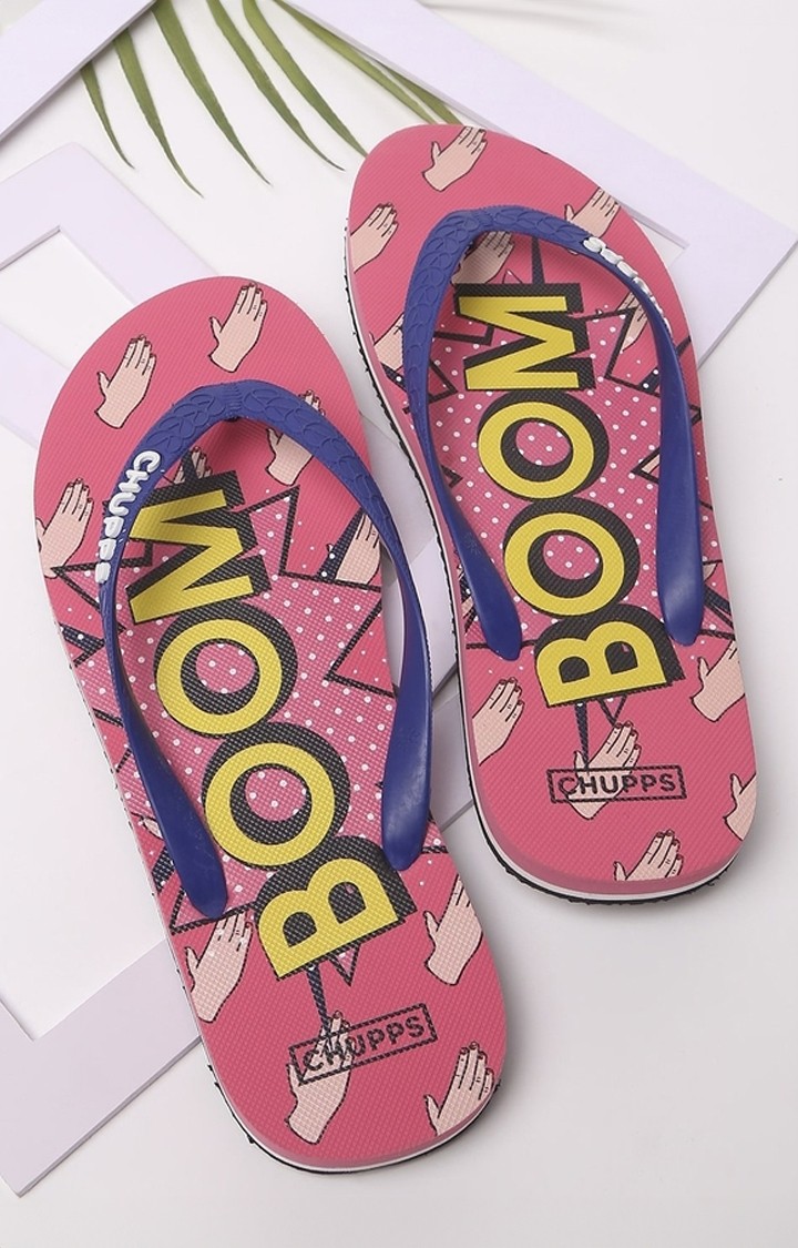 Women's Pink Mummy Ka Pyaar Natural Rubber Slippers