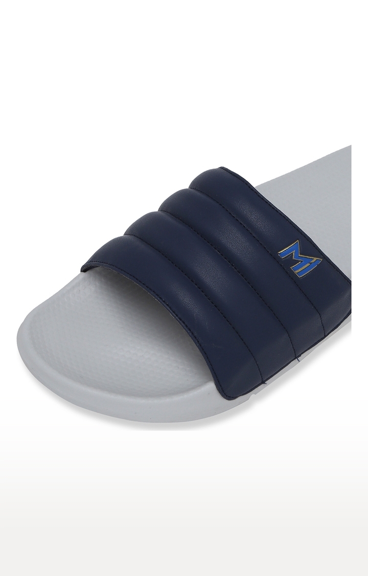 Chupps | Men's Blue & White Mi: Official Slider Flip Flops 6