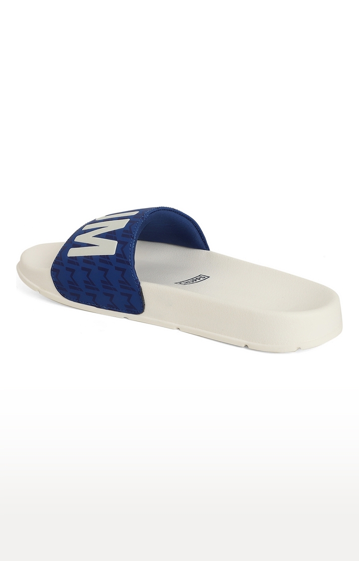 Chupps | Women's White & Blue Mi: Official Slider Flip Flops 2