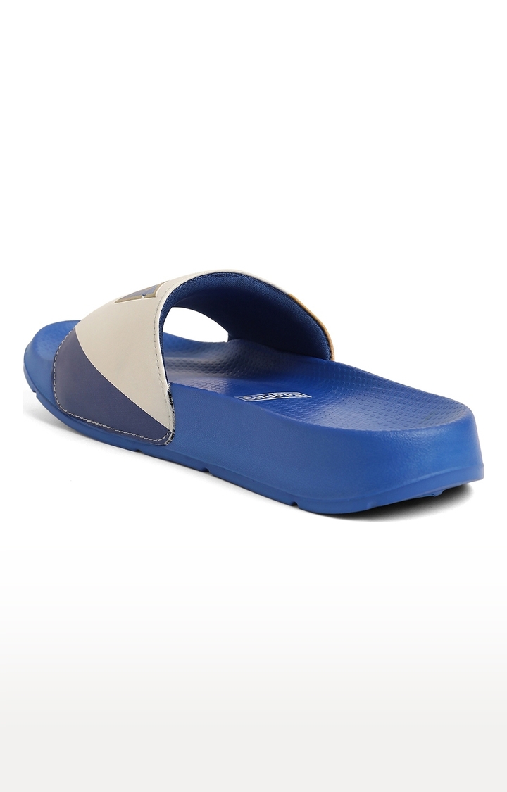 Chupps | Women's Blue & White Mi: Official Slider Flip Flops 3