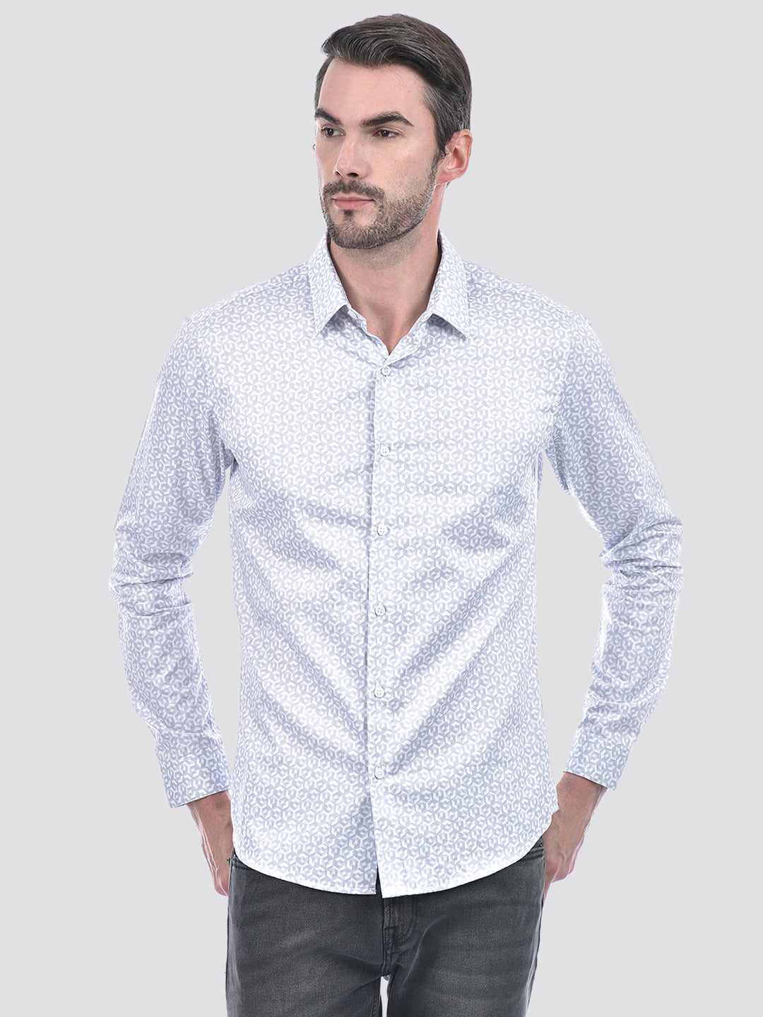 NUMERO UNO MENS CASUAL SHIRT F/S NMSHFA4017 GREY