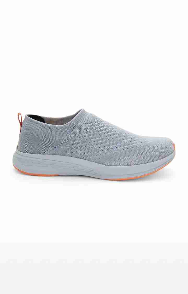 SwiftStep-Men's Activewear Grey Slip-on Casuals Shoes