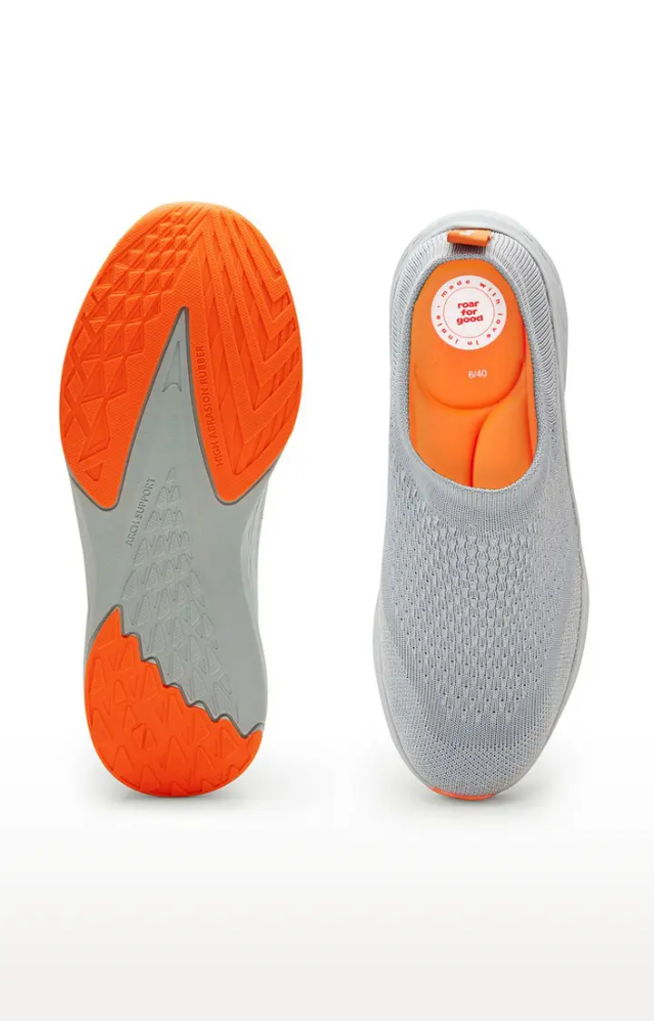 SwiftStep-Men's Activewear Grey Slip-on Casuals Shoes