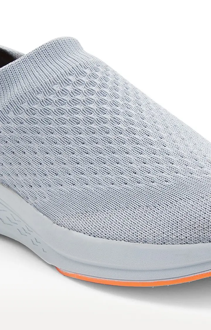 SwiftStep-Men's Activewear Grey Slip-on Casuals Shoes