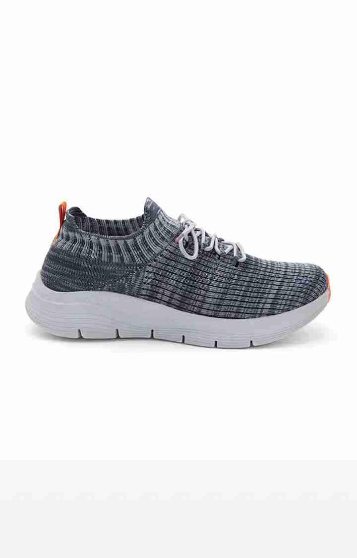 AeroFit- Men's Activewear Grey Casuals Lace-up Shoes