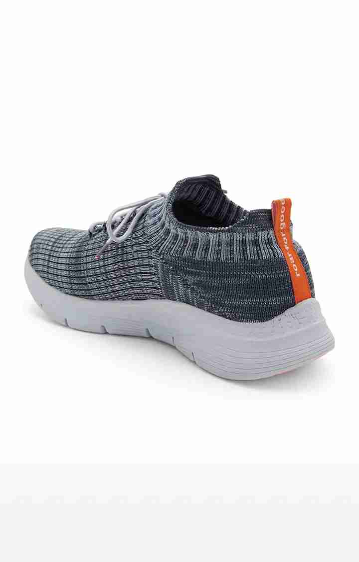 AeroFit- Men's Activewear Grey Casuals Lace-up Shoes