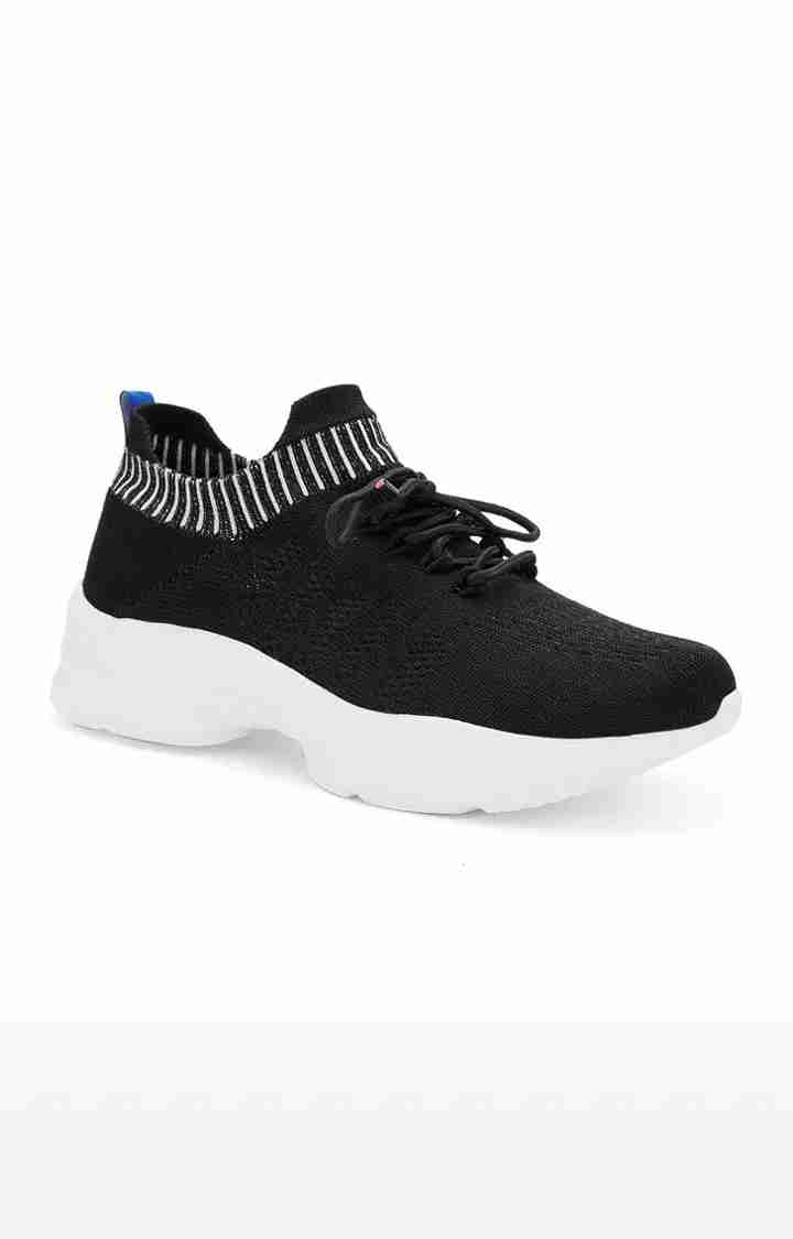 roar for good | GlideFlex Women's Activewear Black Casual Lace-up Shoes