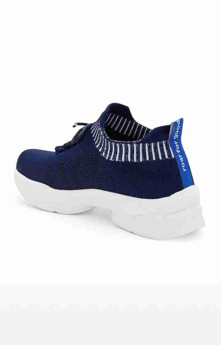 GlideFlex Women's Activewear Navy Blue Casual Lace-up Shoes