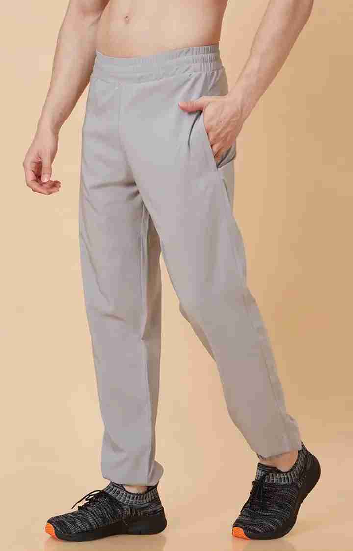 Men's Regular Fit Grey Activewear Joggers