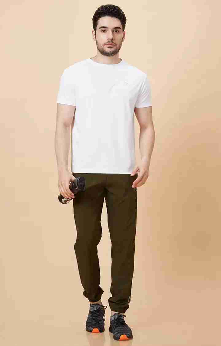 Men's Regular Fit Olive Green Joggers