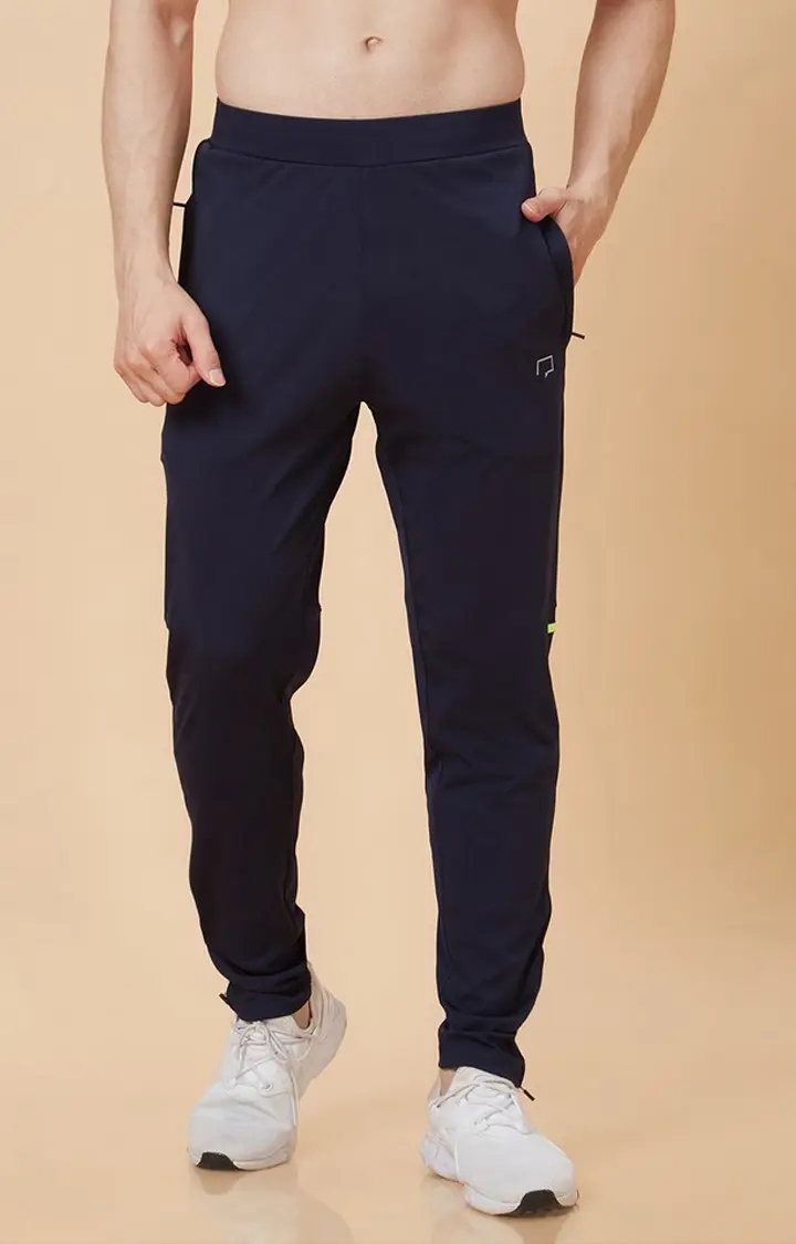 Men's Regular Fit Navy Blue Track Pants