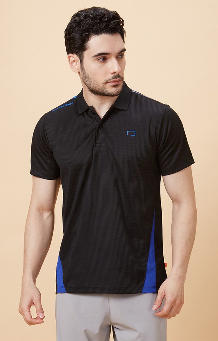 Men's Polo Black Activewear Black Polo Tshirt