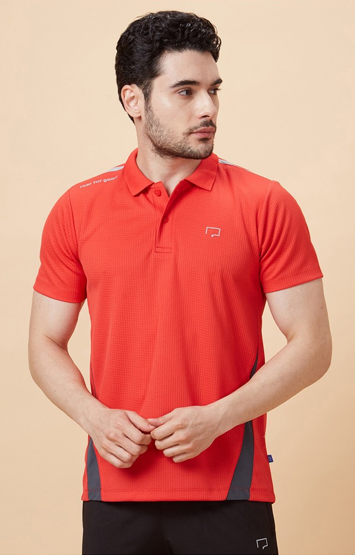 roar for good | Men's Red Polo T-shirt