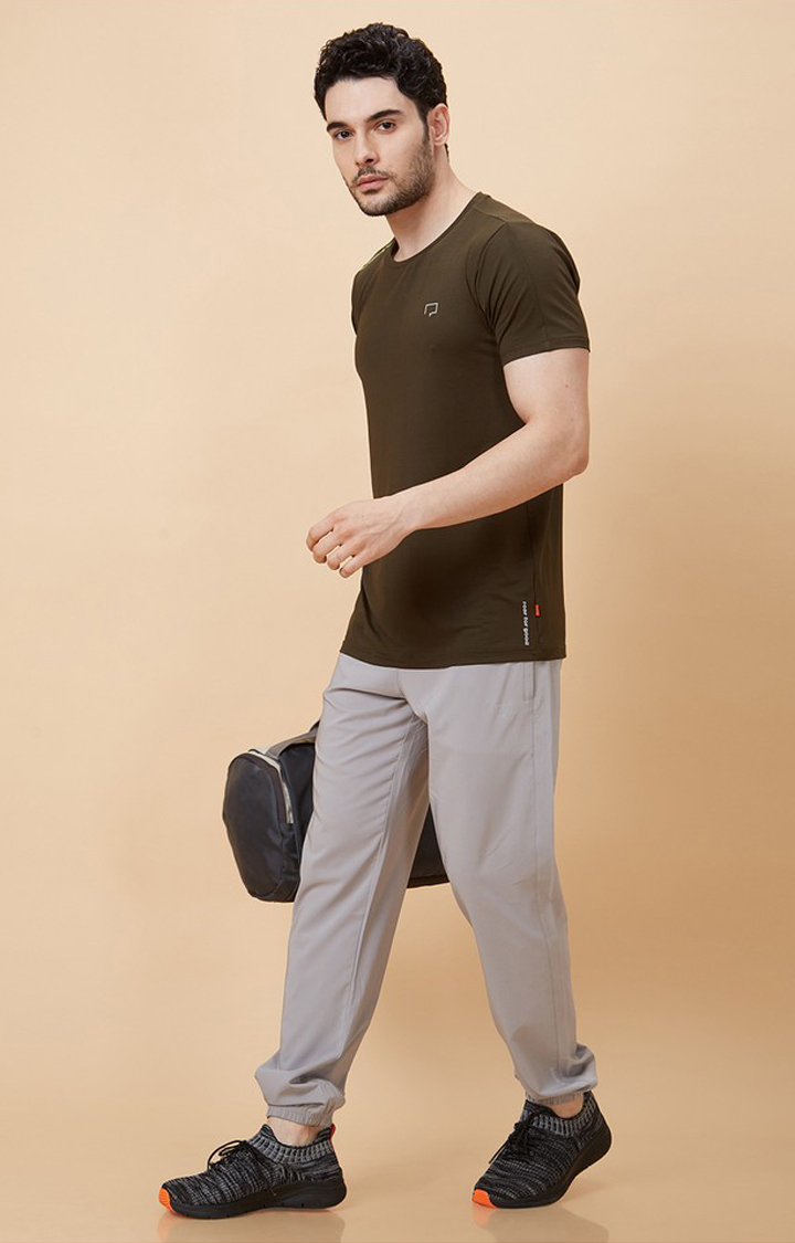 Men's Rapid Dry Olive Green Activewear T-Shirts