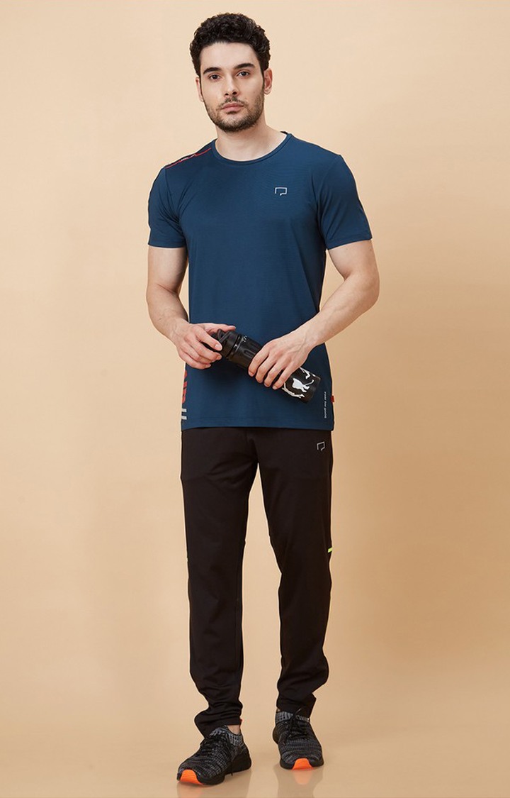 Men's Casual Teal Dry Activewear T-Shirts