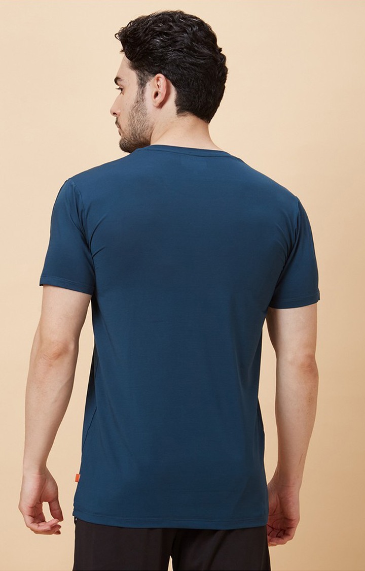 Men's Casual Teal Dry Activewear T-Shirts