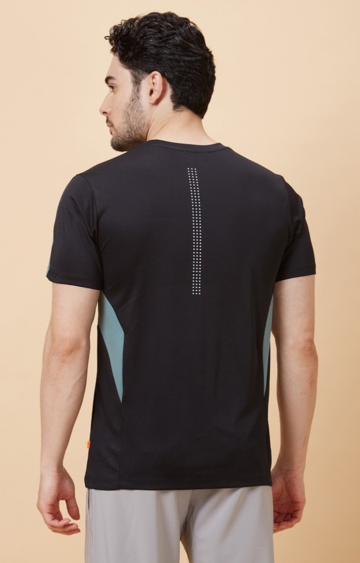 Men's Air Vent Black Activewear T-Shirts
