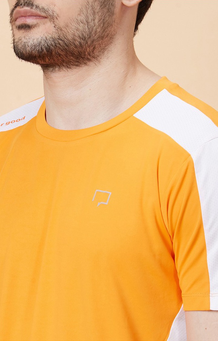 Men's Air Vent Orange Activewear T-Shirts