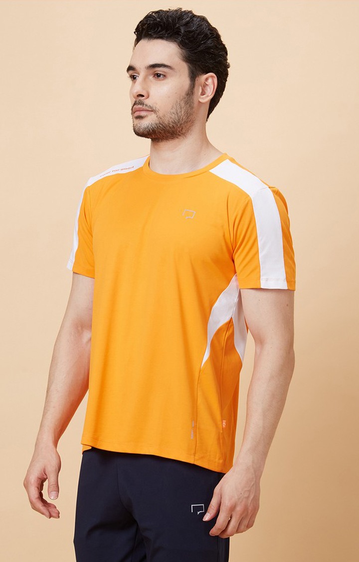Men's Air Vent Orange Activewear T-Shirts